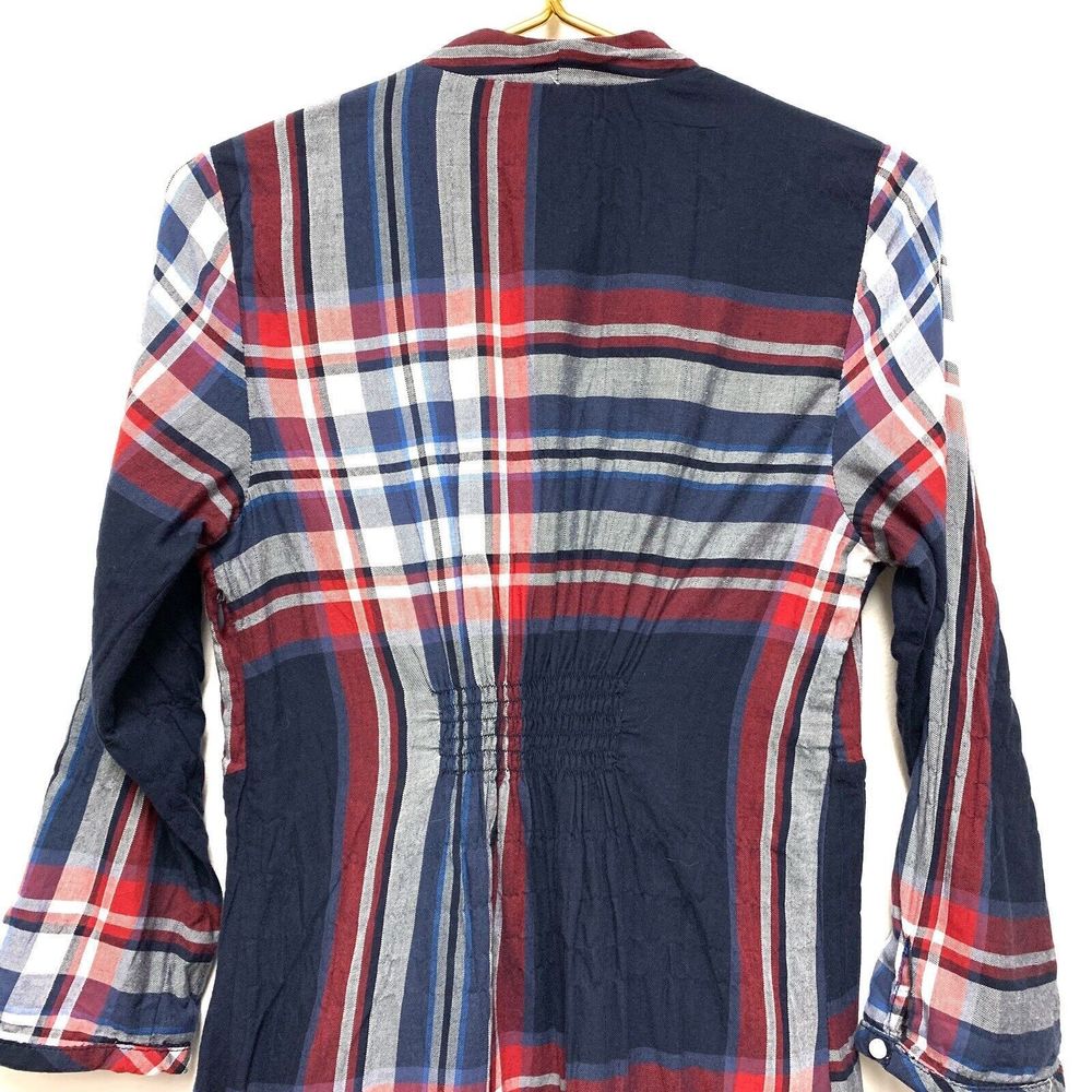 Anthropologie Isabella Sinclair Tartan Plaid Western Prairie Midi Dress Sz Small - Picture 7 of 8